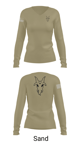 Women's Long Sleeve Vneck Shirt, , Army, Teamtime, Team time, sublimation, custom sports apparel, team uniforms, spirit wear, spiritwear, sports uniforms, custom shirts, team store, custom team store, fundraiser sports, apparel fundraiser