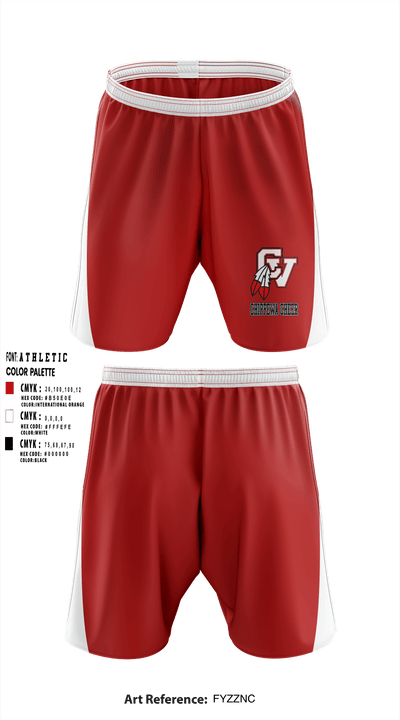 Chippewa Valley High School Cheer 82434934 Athletic Shorts With Pockets - 1