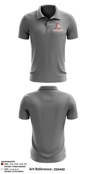 Anniston High School 96960836 Short Sleeve Performance Polo - 4