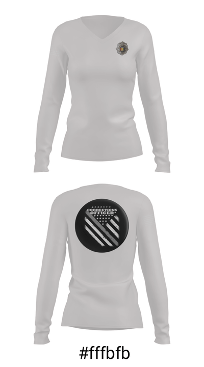 Corrections 26294132 Women's Long Sleeve V-neck Shirt - 37