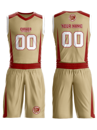 Basketball Uniform, Carver Middle School Basketball, Men's Basketball, Teamtime, Team time, sublimation, custom sports apparel, team uniforms, spirit wear, spiritwear, sports uniforms, custom shirts, team store, custom team store, fundraiser sports, apparel fundraiser