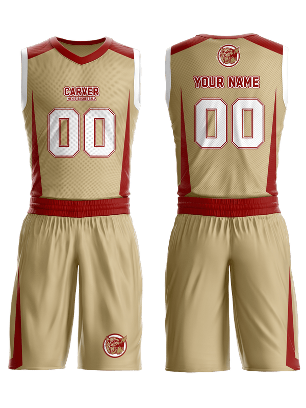 Basketball Uniform, Carver Middle School Basketball, Men's Basketball, Teamtime, Team time, sublimation, custom sports apparel, team uniforms, spirit wear, spiritwear, sports uniforms, custom shirts, team store, custom team store, fundraiser sports, apparel fundraiser
