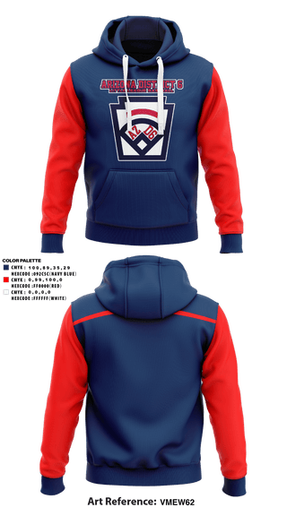 Hoodie, Arizona District 6 Little League Baseball, Baseball, Teamtime, Team time, sublimation, custom sports apparel, team uniforms, spirit wear, spiritwear, sports uniforms, custom shirts, team store, custom team store, fundraiser sports, apparel fundraiser