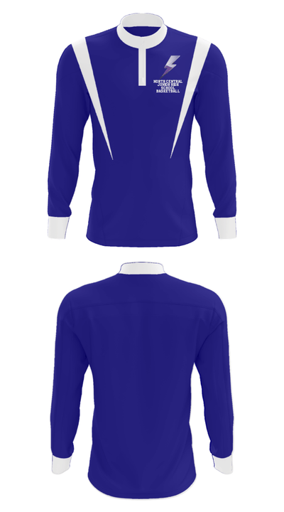 North Central Junior High School Basketball 17797958 Quarter Zip Jacket - 30