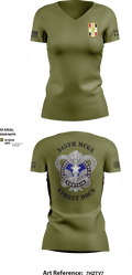 345th MCGA 98196690 Women's Short Sleeve V-neck Shirt - 9