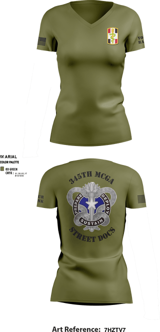 Women's Short Sleeve Vneck Shirt, , Army, Teamtime, Team time, sublimation, custom sports apparel, team uniforms, spirit wear, spiritwear, sports uniforms, custom shirts, team store, custom team store, fundraiser sports, apparel fundraiser