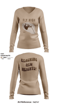 McKayla Wymer PowerNIL 479669423 Women's Long Sleeve V-neck Shirt - 4