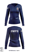 Old Washington Fire Department 44188608 Women's Long Sleeve V-neck Shirt - 2