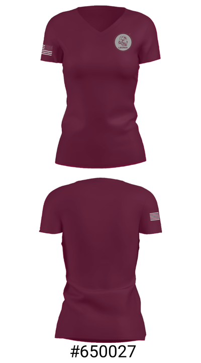Leonia High School Basketball 14590768 Women's Short Sleeve V-neck Shirt - 21
