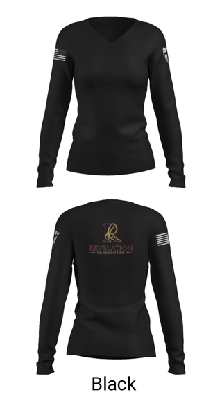 Women's Long Sleeve Vneck Shirt, Revelations, , Teamtime, Team time, sublimation, custom sports apparel, team uniforms, spirit wear, spiritwear, sports uniforms, custom shirts, team store, custom team store, fundraiser sports, apparel fundraiser