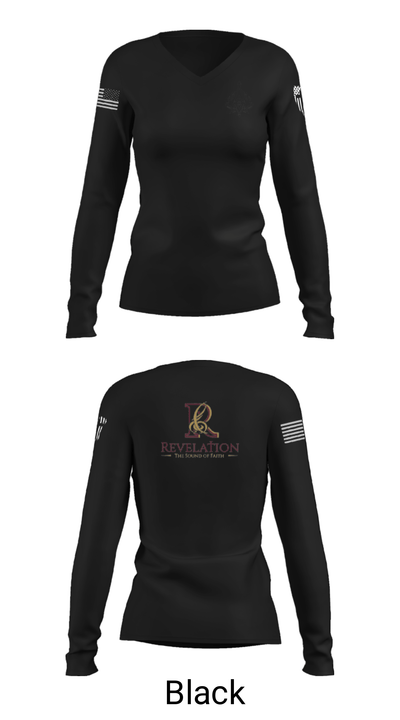Revelations 61637990 Women's Long Sleeve V-neck Shirt - 13