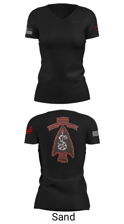 HHC snipers 6053450 Women's Short Sleeve V-neck Shirt - 23