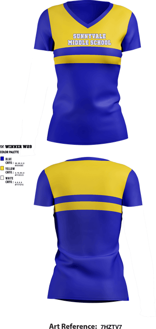 Women's Short Sleeve Vneck Shirt, Sunnyvale Middle School, Spirit Store, Teamtime, Team time, sublimation, custom sports apparel, team uniforms, spirit wear, spiritwear, sports uniforms, custom shirts, team store, custom team store, fundraiser sports, apparel fundraiser
