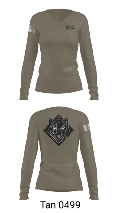 Alpha Company, 5th GSB 40097456 Women's Long Sleeve V-neck Shirt - 39