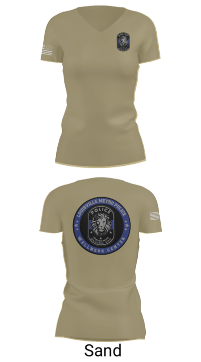 LMPD WELLNESS UNIT 57216807 Women's Short Sleeve V-neck Shirt - 44