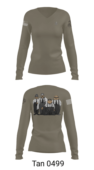 Women's Long Sleeve Vneck Shirt, , Marines, Teamtime, Team time, sublimation, custom sports apparel, team uniforms, spirit wear, spiritwear, sports uniforms, custom shirts, team store, custom team store, fundraiser sports, apparel fundraiser