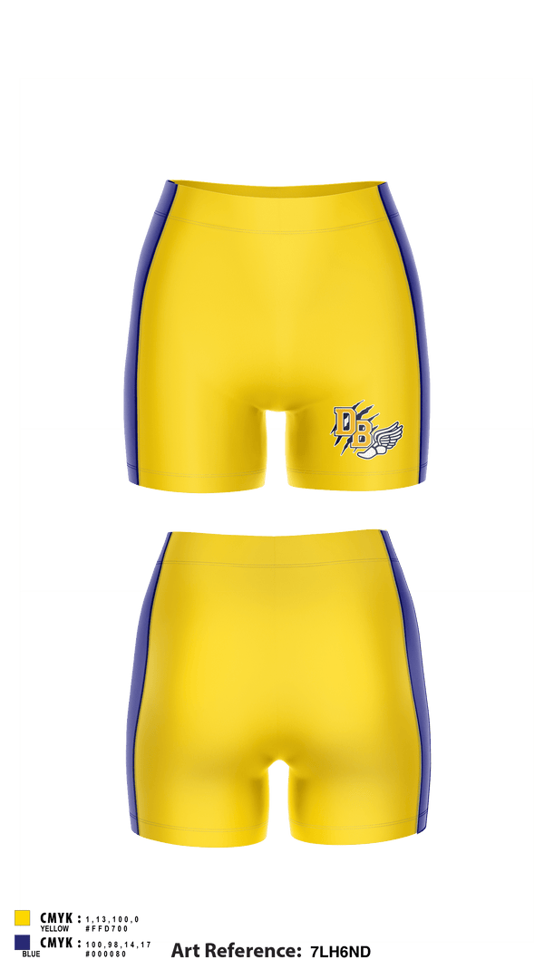 Women's Compression Shorts, David Brearley High School Track, Track & Field, Teamtime, Team time, sublimation, custom sports apparel, team uniforms, spirit wear, spiritwear, sports uniforms, custom shirts, team store, custom team store, fundraiser sports, apparel fundraiser