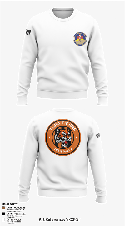 18 Medical Support Squadron 85119719 Crew Neck Sweatshirt - 5
