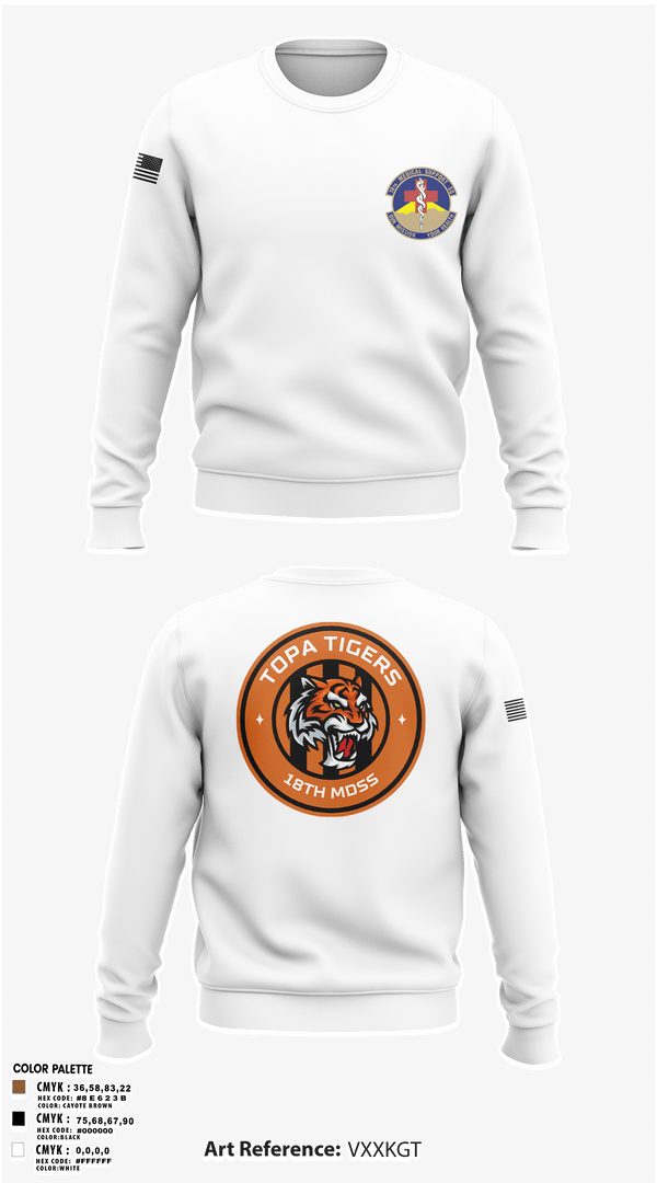 Crew Neck Sweatshirt, 18 Medical Support Squadron, Air Force, Teamtime, Team time, sublimation, custom sports apparel, team uniforms, spirit wear, spiritwear, sports uniforms, custom shirts, team store, custom team store, fundraiser sports, apparel fundraiser