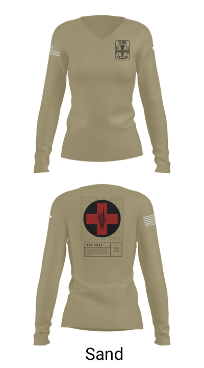 1st FRSD 86296727 Women's Long Sleeve V-neck Shirt - 42
