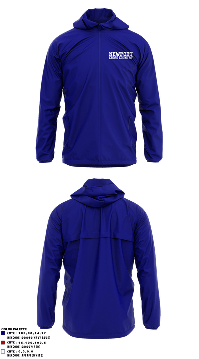 Newport High School Cross Country 52186865 Windbreaker - 5