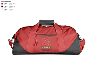Duffle Bag, Maryland United Basketball, Men's Basketball, Teamtime, Team time, sublimation, custom sports apparel, team uniforms, spirit wear, spiritwear, sports uniforms, custom shirts, team store, custom team store, fundraiser sports, apparel fundraiser