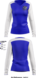 Kingman Academy of Learning High School 4682536 Women's Long Sleeve V-neck Shirt - 1