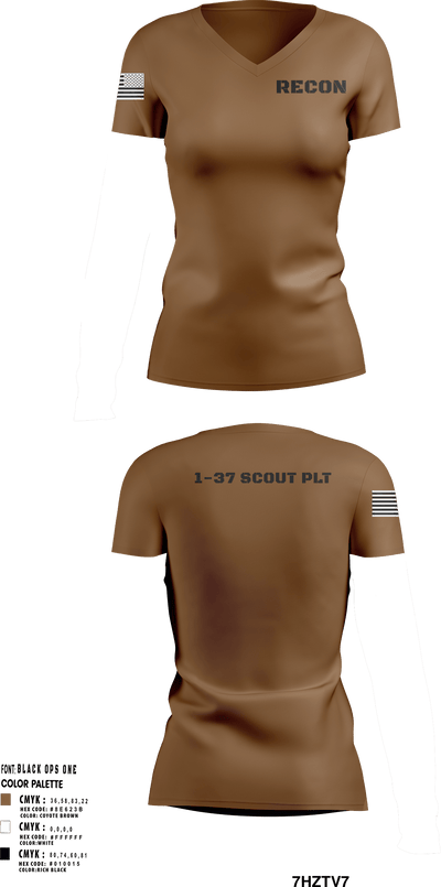Scout Platoon 59655993 Women's Short Sleeve V-neck Shirt - 3