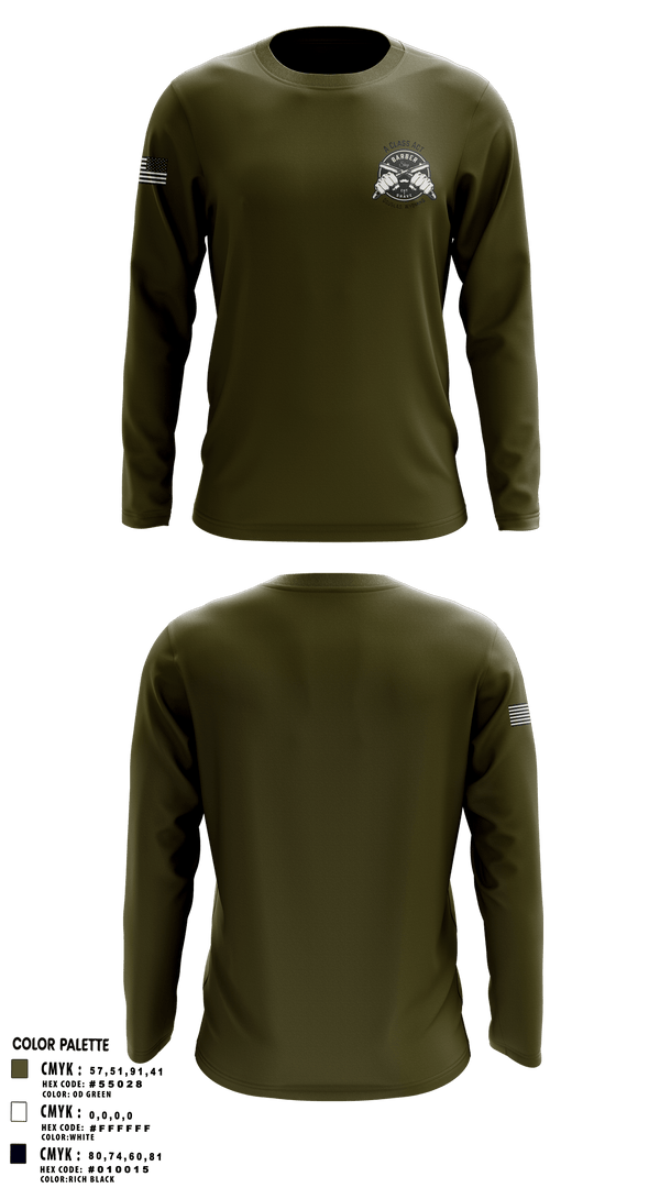 Long Sleeve Performance Shirt, A class act barbershop, , Teamtime, Team time, sublimation, custom sports apparel, team uniforms, spirit wear, spiritwear, sports uniforms, custom shirts, team store, custom team store, fundraiser sports, apparel fundraiser