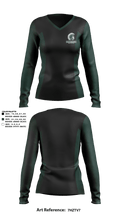 Pembroke Jr Spartans Cheer 93599951 Women's Long Sleeve V-neck Shirt - 3