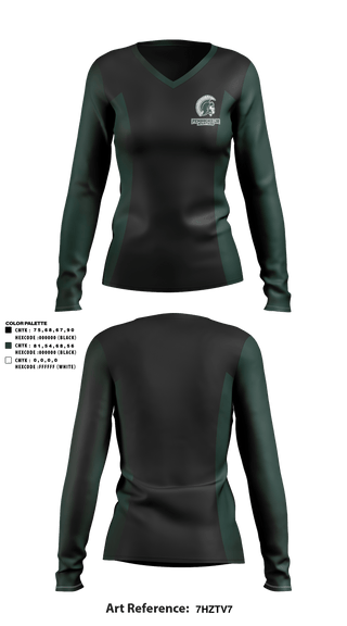 Women's Long Sleeve Vneck Shirt, Pembroke Jr Spartans Cheer, School Spirit Store, Teamtime, Team time, sublimation, custom sports apparel, team uniforms, spirit wear, spiritwear, sports uniforms, custom shirts, team store, custom team store, fundraiser sports, apparel fundraiser