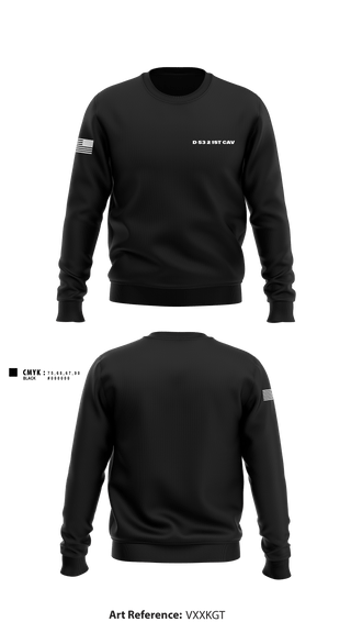 Crew Neck Sweatshirt, D 53 2 1st cav, Army, Teamtime, Team time, sublimation, custom sports apparel, team uniforms, spirit wear, spiritwear, sports uniforms, custom shirts, team store, custom team store, fundraiser sports, apparel fundraiser