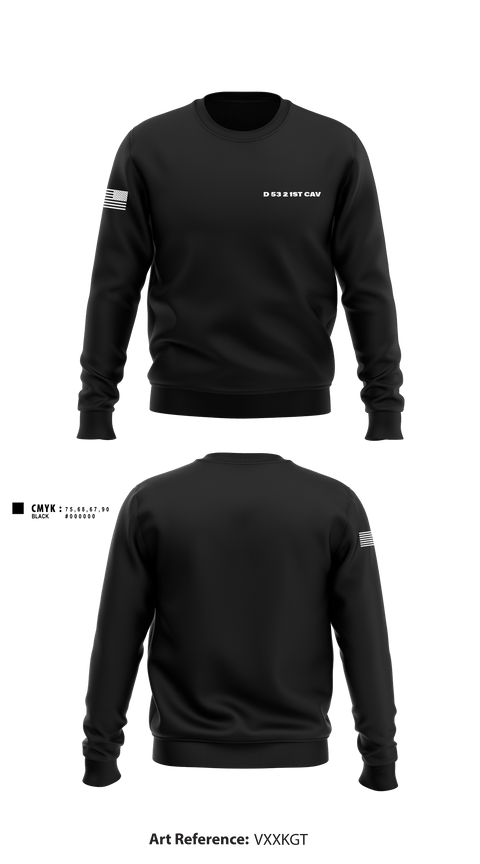 Crew Neck Sweatshirt, D 53 2 1st cav, Army, Teamtime, Team time, sublimation, custom sports apparel, team uniforms, spirit wear, spiritwear, sports uniforms, custom shirts, team store, custom team store, fundraiser sports, apparel fundraiser
