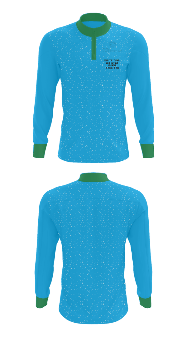 Quarter Zip Jacket, North Tampa Christian Academy Basketball, Men's Basketball, Teamtime, Team time, sublimation, custom sports apparel, team uniforms, spirit wear, spiritwear, sports uniforms, custom shirts, team store, custom team store, fundraiser sports, apparel fundraiser