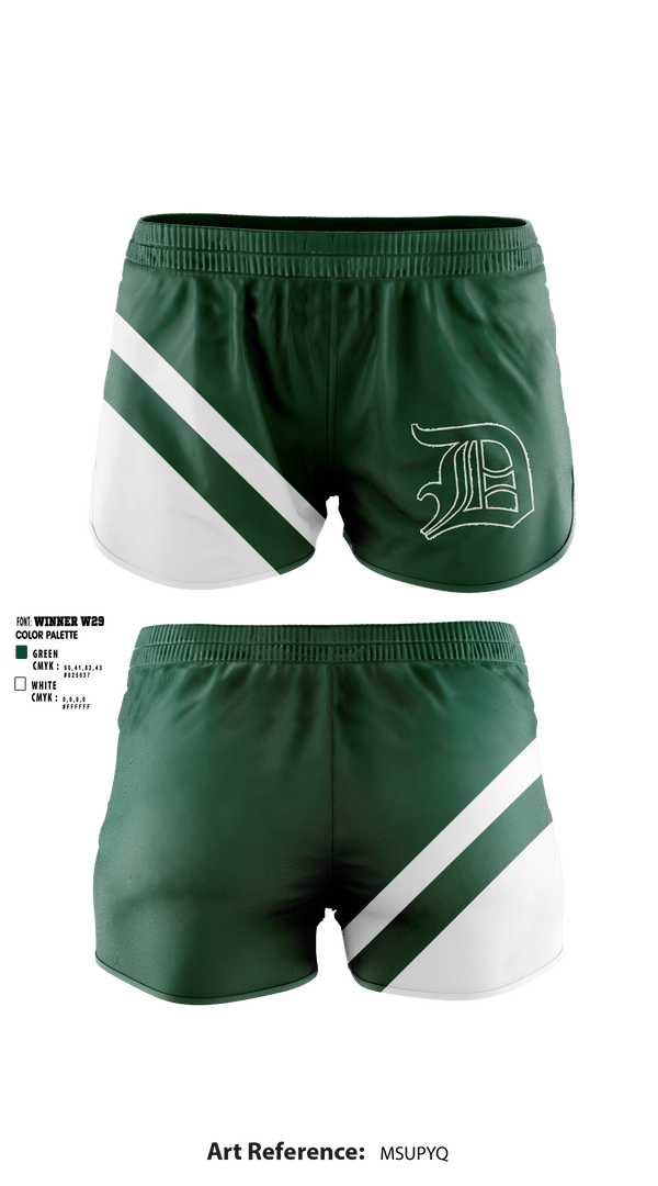 Women's Shorts, Dallas County High School, Spirit Store, Teamtime, Team time, sublimation, custom sports apparel, team uniforms, spirit wear, spiritwear, sports uniforms, custom shirts, team store, custom team store, fundraiser sports, apparel fundraiser
