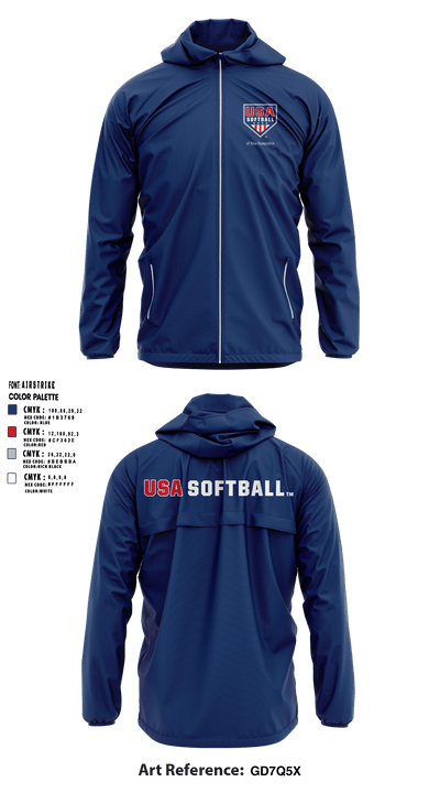 USA Softball of NH 95235930 Windbreaker - 1