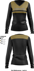 Monarch High School Golf 37810565 Women's Long Sleeve V-neck Shirt - 1