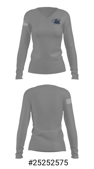 Women's Long Sleeve Vneck Shirt, Henry F Moss Middle School Football, Football, Teamtime, Team time, sublimation, custom sports apparel, team uniforms, spirit wear, spiritwear, sports uniforms, custom shirts, team store, custom team store, fundraiser sports, apparel fundraiser