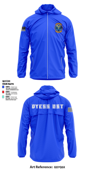 Windbreaker, Dyess AFB Operational Support Team, Air Force, Teamtime, Team time, sublimation, custom sports apparel, team uniforms, spirit wear, spiritwear, sports uniforms, custom shirts, team store, custom team store, fundraiser sports, apparel fundraiser