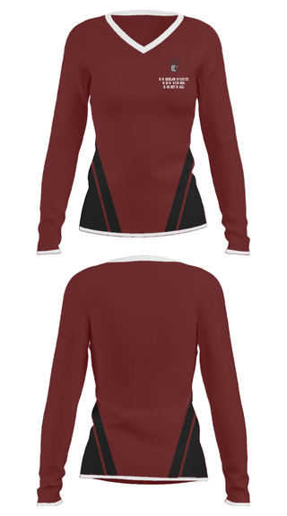 Women's Long Sleeve Vneck Shirt, Brookland-Cayce High School Basketball, Women's Basketball, Teamtime, Team time, sublimation, custom sports apparel, team uniforms, spirit wear, spiritwear, sports uniforms, custom shirts, team store, custom team store, fundraiser sports, apparel fundraiser