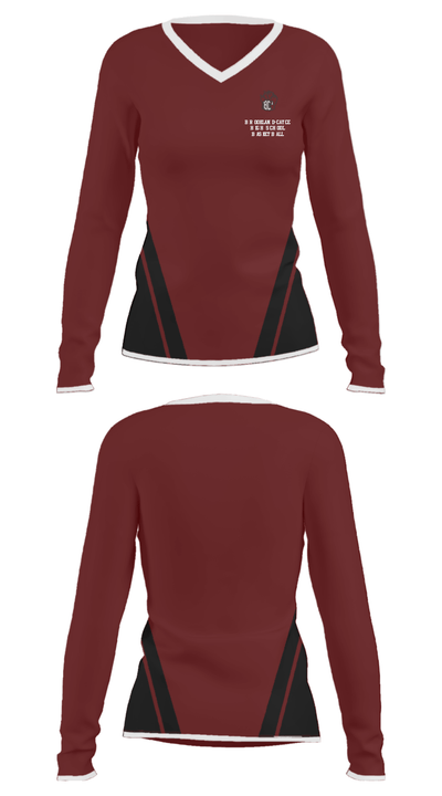 Brookland-Cayce High School Basketball 29808209 Women's Long Sleeve V-neck Shirt - 25