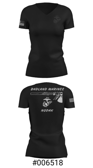 Women's Short Sleeve Vneck Shirt, , Marines, Teamtime, Team time, sublimation, custom sports apparel, team uniforms, spirit wear, spiritwear, sports uniforms, custom shirts, team store, custom team store, fundraiser sports, apparel fundraiser
