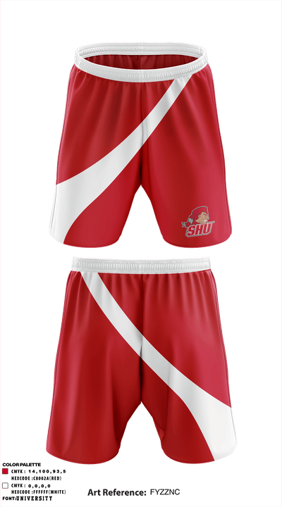 Sacred Heart University Fencing 74307273 Athletic Shorts With Pockets - 1