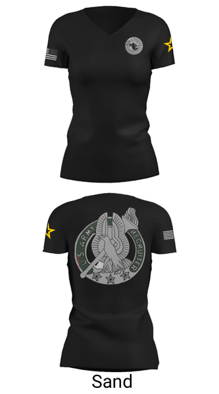 Women's Short Sleeve Vneck Shirt, , Army, Teamtime, Team time, sublimation, custom sports apparel, team uniforms, spirit wear, spiritwear, sports uniforms, custom shirts, team store, custom team store, fundraiser sports, apparel fundraiser