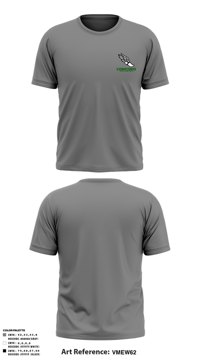 Concord High School Track 53059740 Short Sleeve Performance Shirt - 7