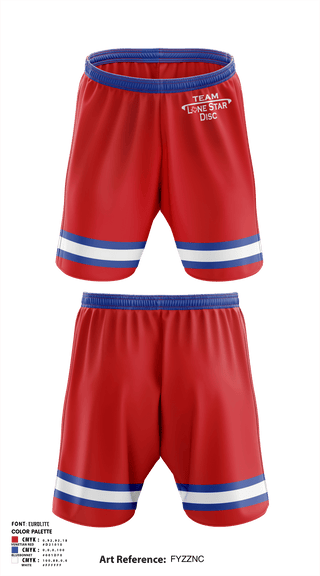 Athletic Shorts With Pockets, Lone Star Disc, Golf, Teamtime, Team time, sublimation, custom sports apparel, team uniforms, spirit wear, spiritwear, sports uniforms, custom shirts, team store, custom team store, fundraiser sports, apparel fundraiser