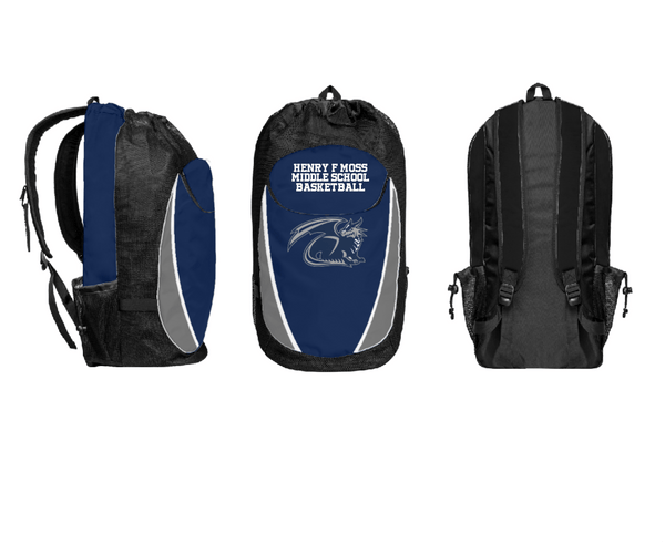 Gear Bag, Henry F Moss Middle School Basketball, Women's Basketball, Teamtime, Team time, sublimation, custom sports apparel, team uniforms, spirit wear, spiritwear, sports uniforms, custom shirts, team store, custom team store, fundraiser sports, apparel fundraiser