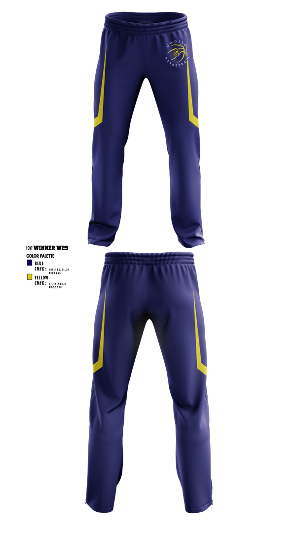 Sweatpants, Owosso High School Basketball, Men's Basketball, Teamtime, Team time, sublimation, custom sports apparel, team uniforms, spirit wear, spiritwear, sports uniforms, custom shirts, team store, custom team store, fundraiser sports, apparel fundraiser