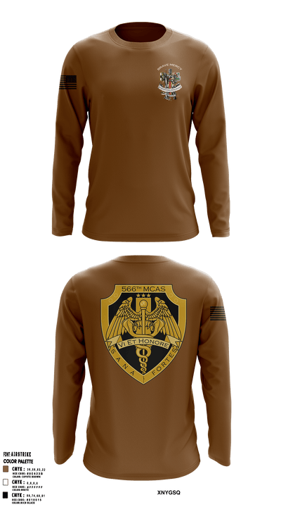 566 MCAS 1040274 Long Sleeve Performance Shirt - 62