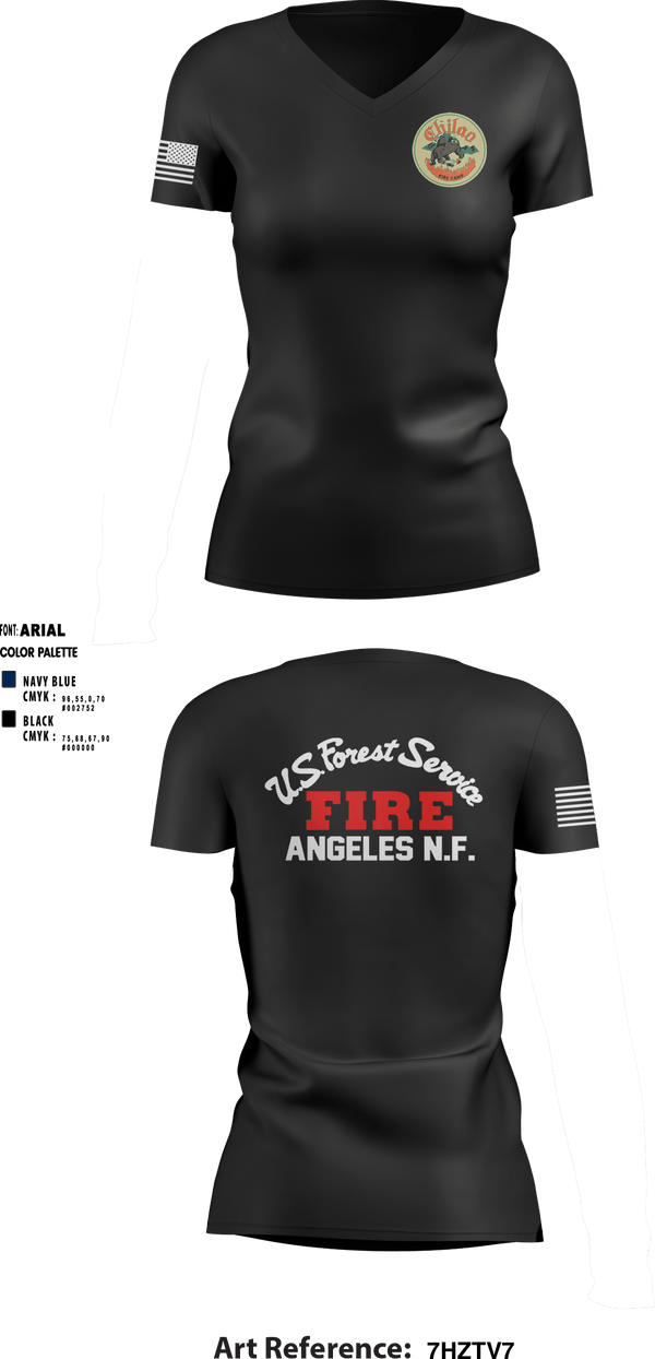 Women's Short Sleeve Vneck Shirt, Chilao fire camp, Fire Department, Teamtime, Team time, sublimation, custom sports apparel, team uniforms, spirit wear, spiritwear, sports uniforms, custom shirts, team store, custom team store, fundraiser sports, apparel fundraiser